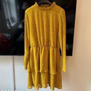 Mustard Polkadot Dress NWT